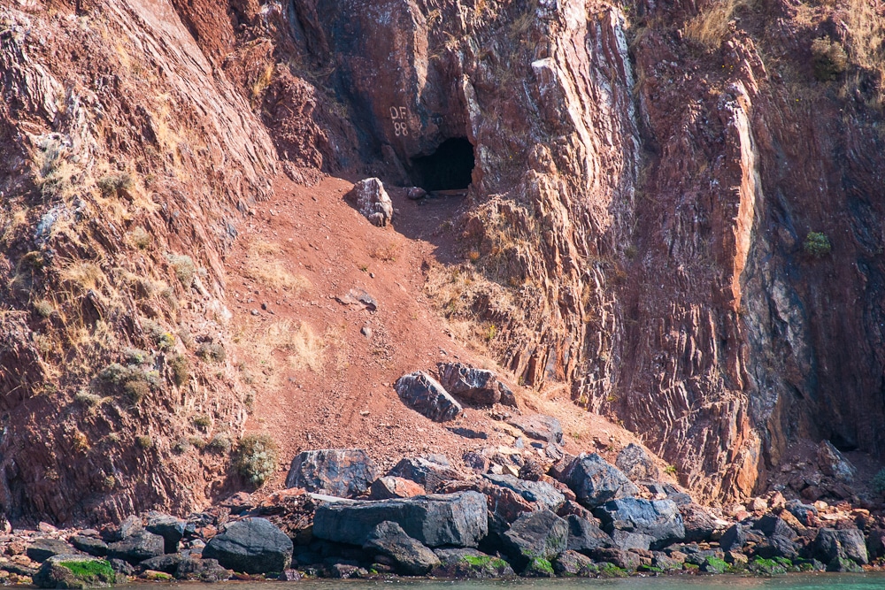 Cave on Red Rock Island