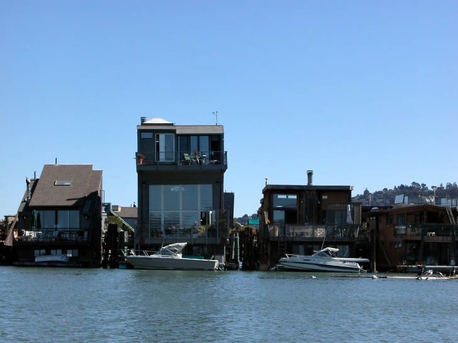 Sausalito houseboats at Waldo Point